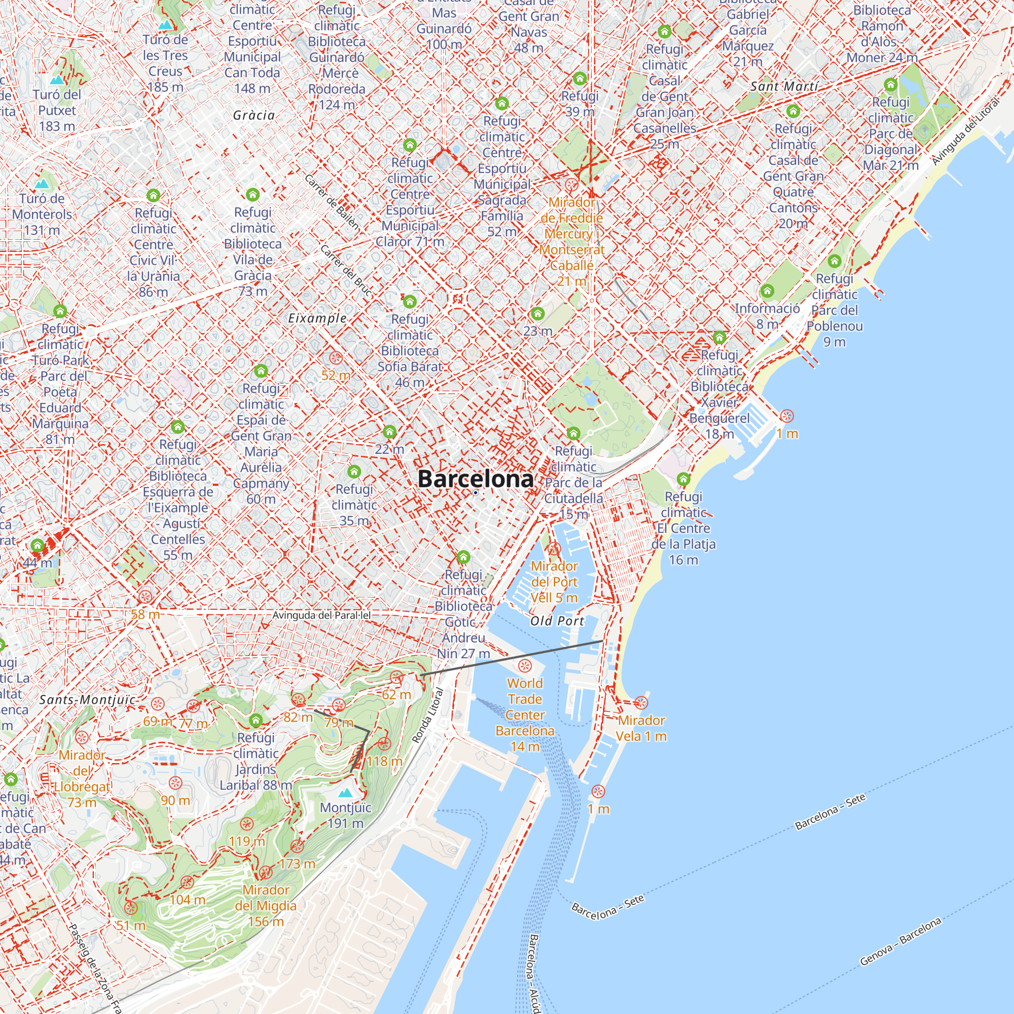 Refugi climàtic Casal de Gent Gran Pati Llimona map