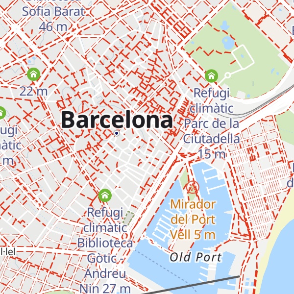 Map of Refugi climàtic Casal de Gent Gran Pati Llimona