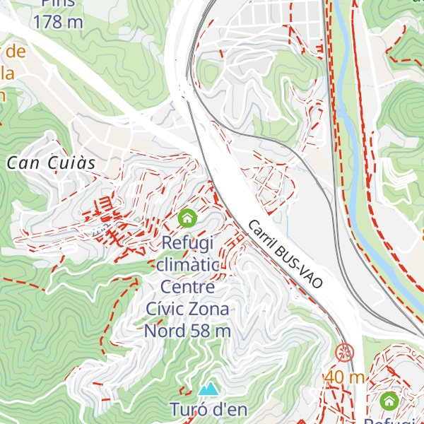 Map of Refugi climàtic Biblioteca Zona Nord