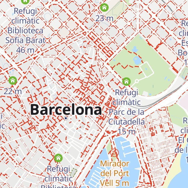 Map of Refugi climàtic Museu Etnològic i de Cultures del Món *c. Montcada