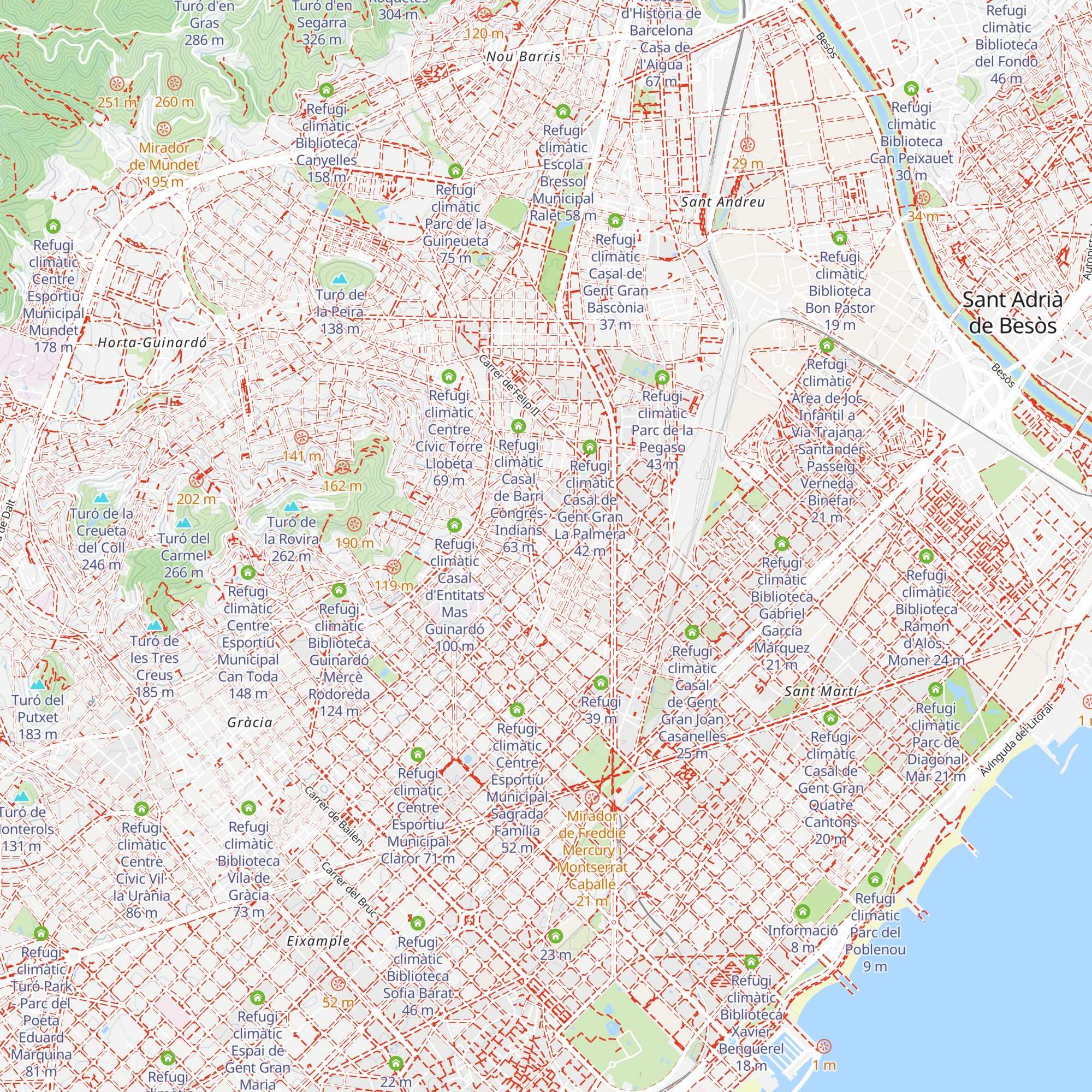 Refugi climàtic Casal de Gent Gran Navas map