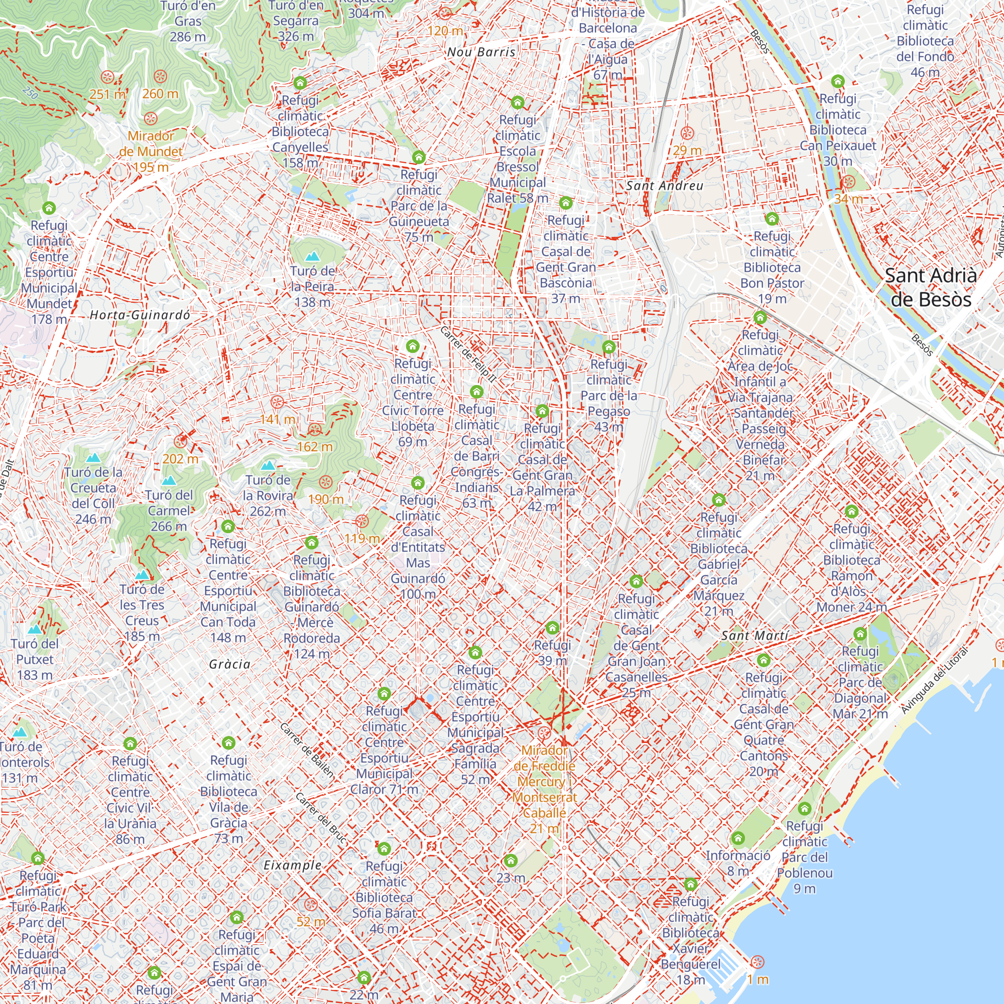 Refugi climàtic Casal de Gent Gran Navas map