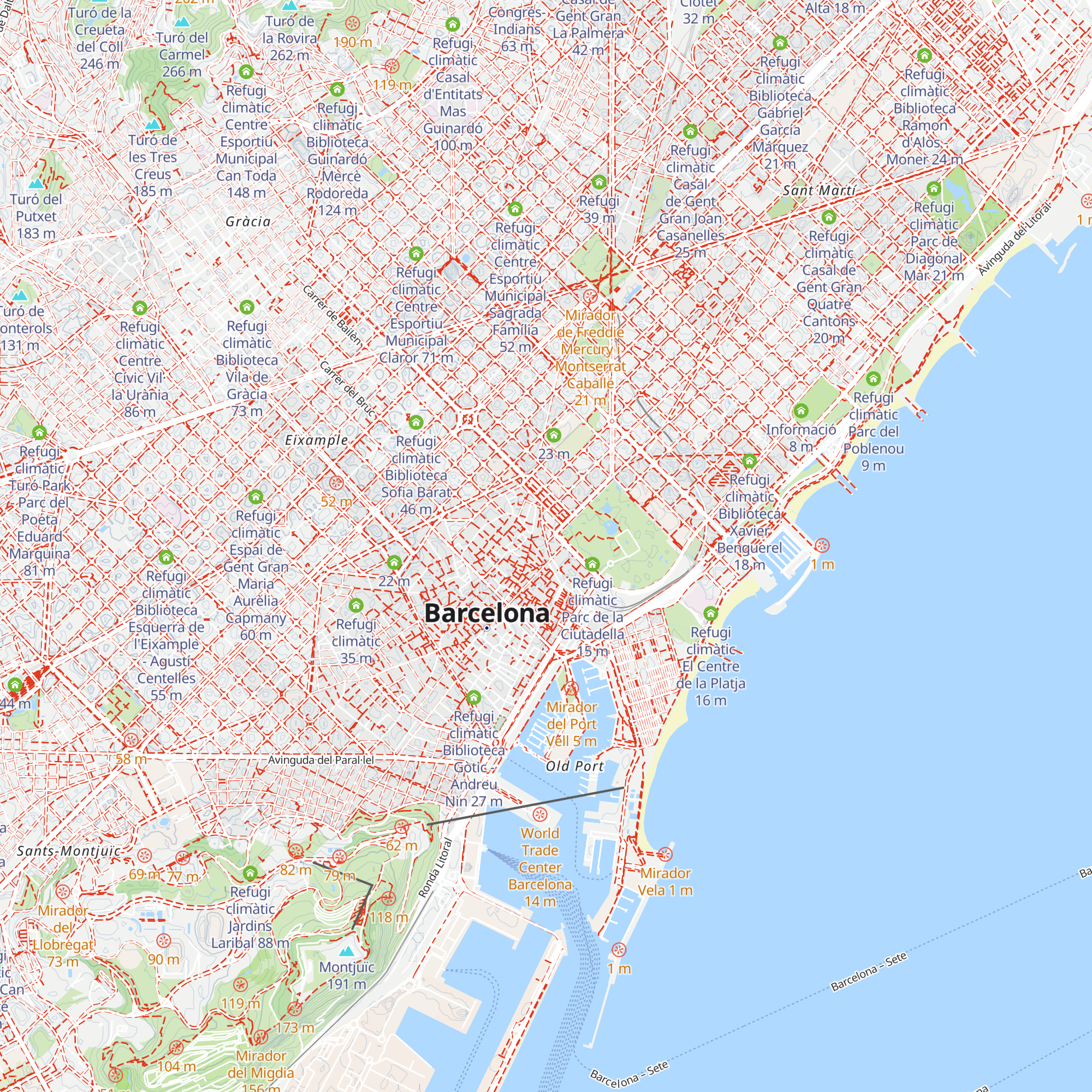 Refugi climàtic Centre Cívic Convent de Sant Agustí map
