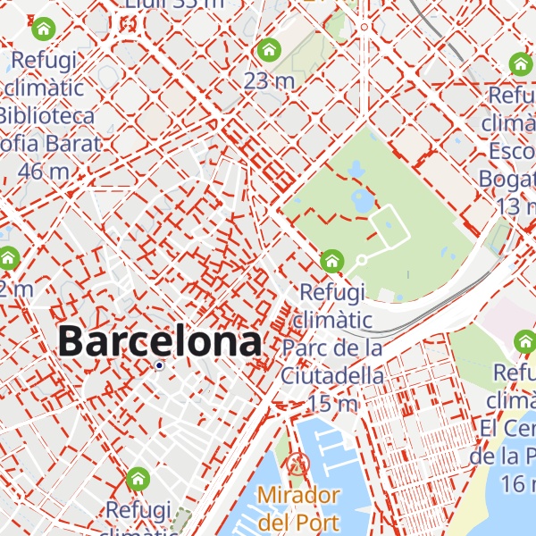 Map of Refugi climàtic Casal de Gent Gran Comerç
