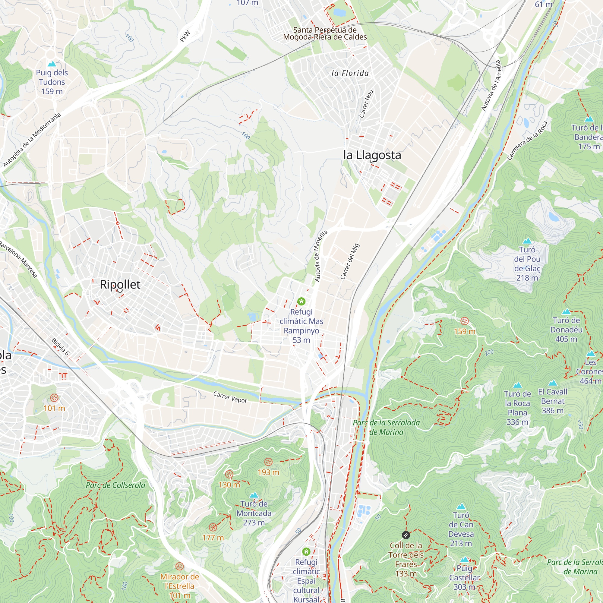 Refugi climàtic Mas Rampinyo map