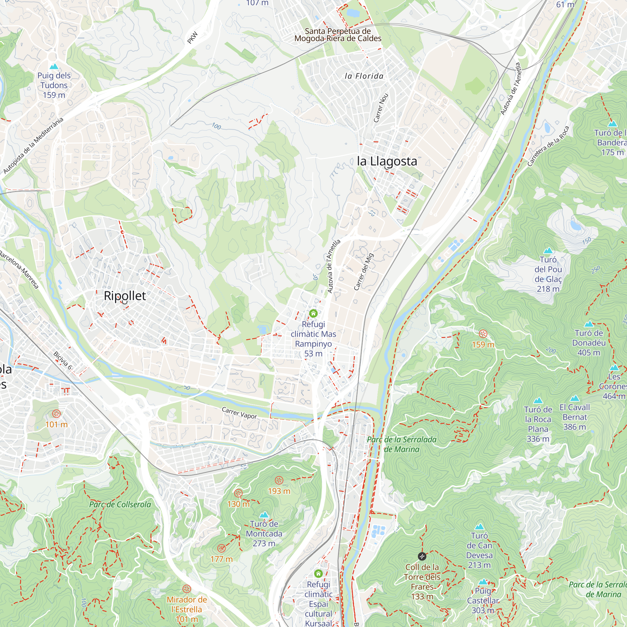 Refugi climàtic Mas Rampinyo map