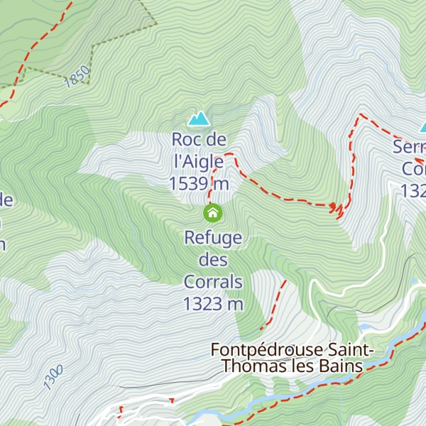 Map of Refuge des Corrals