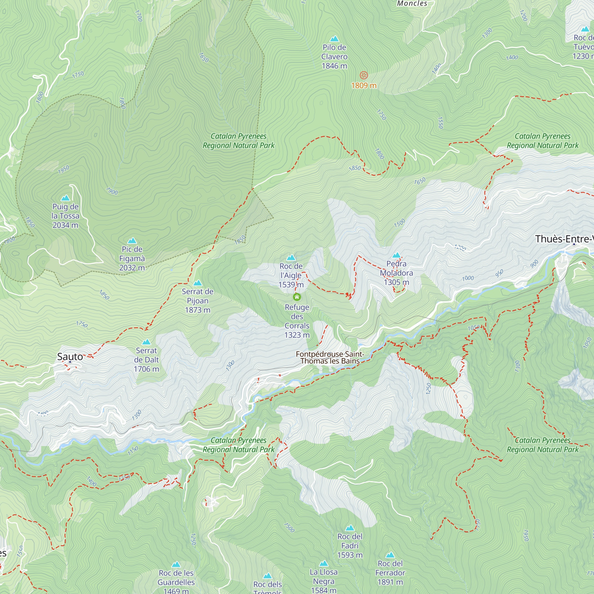 Refuge des Corrals map