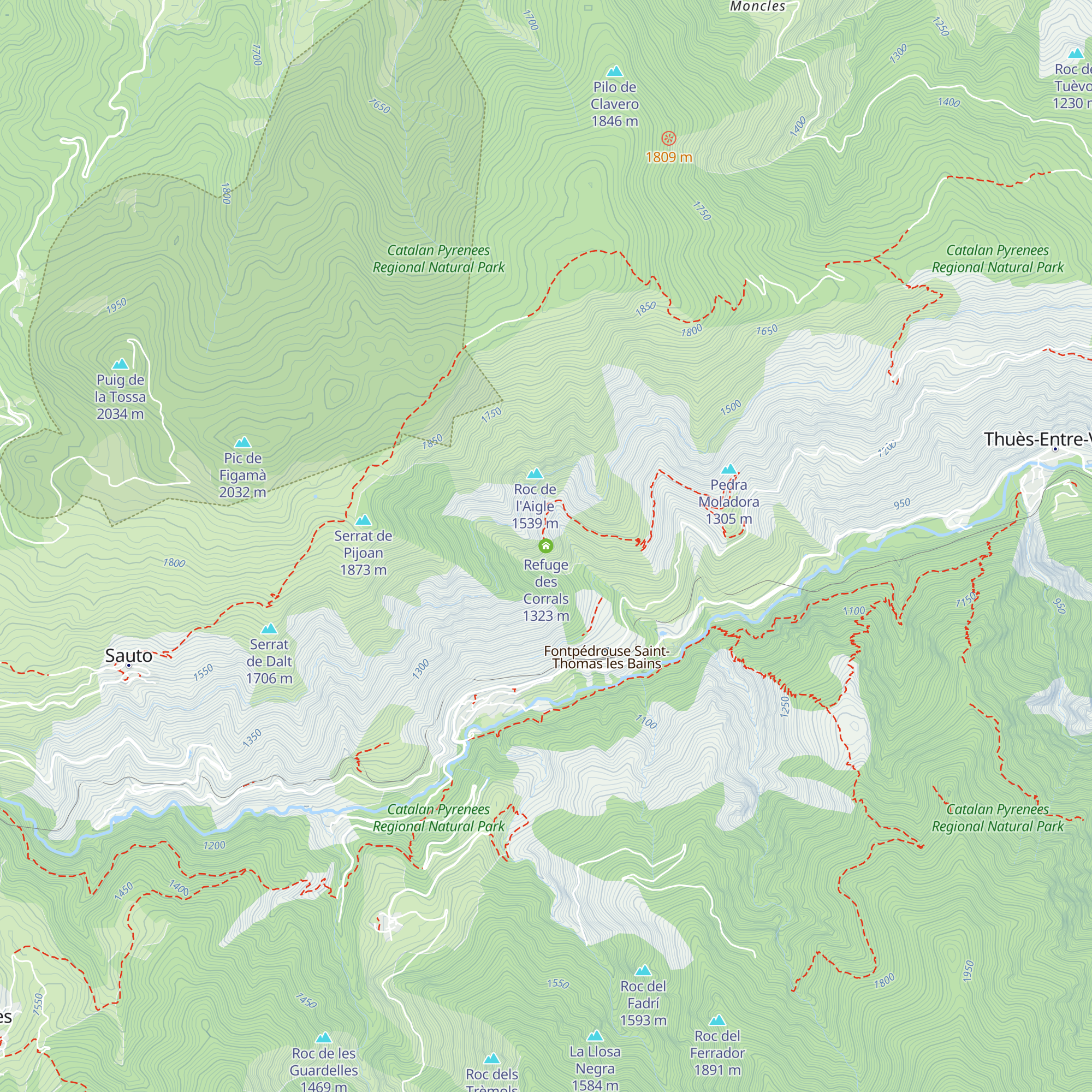 Refuge des Corrals map