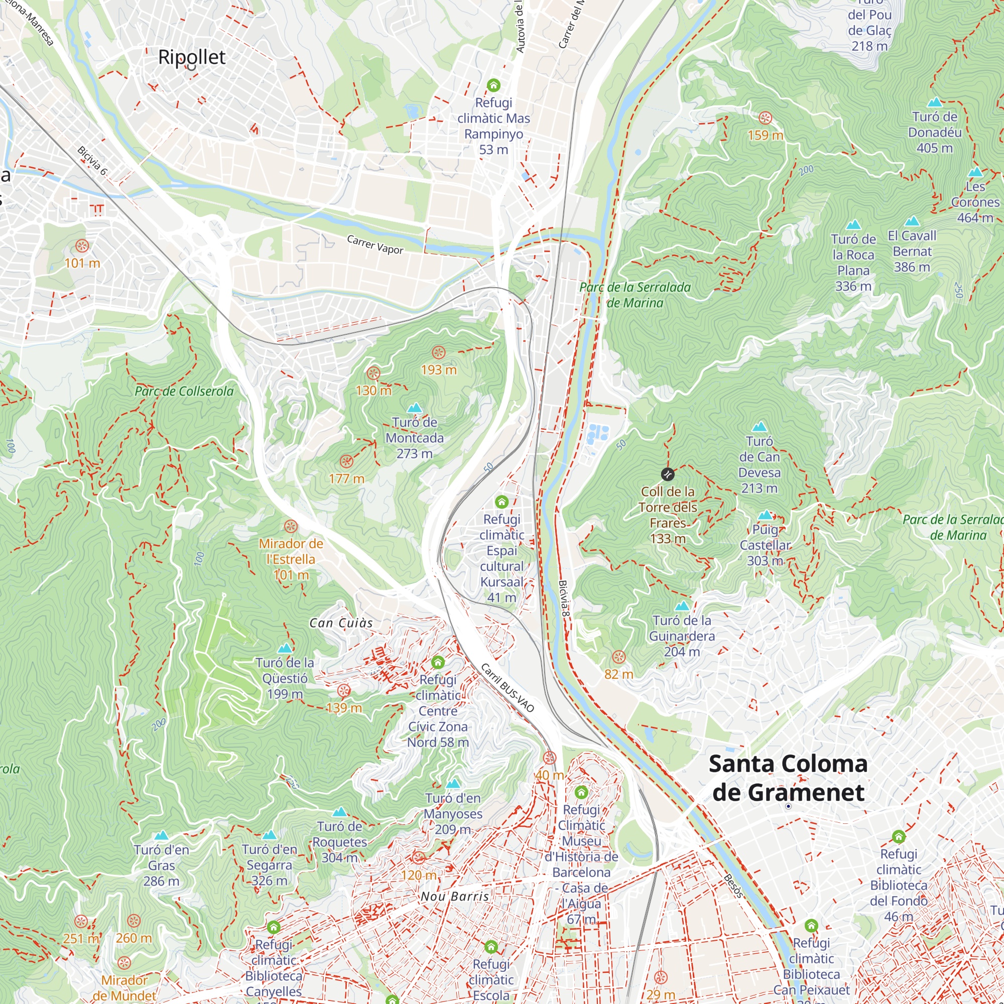 Refugi climàtic Espai cultural Kursaal map