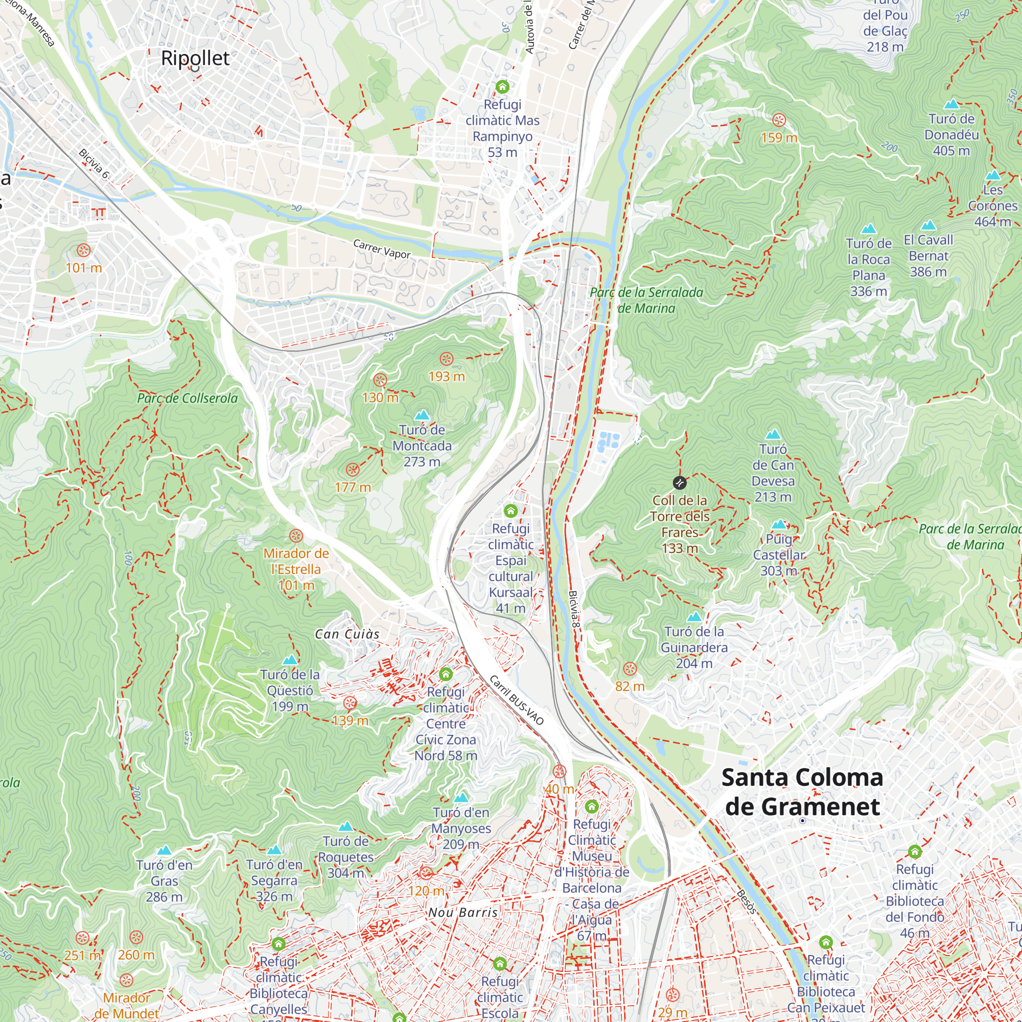 Refugi climàtic Espai cultural Kursaal map