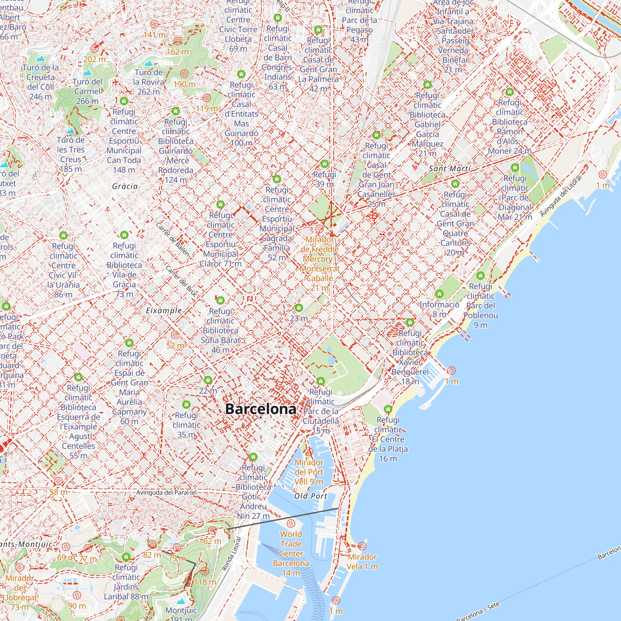 Refugi climàtic Parc de l'Estació del Nord map