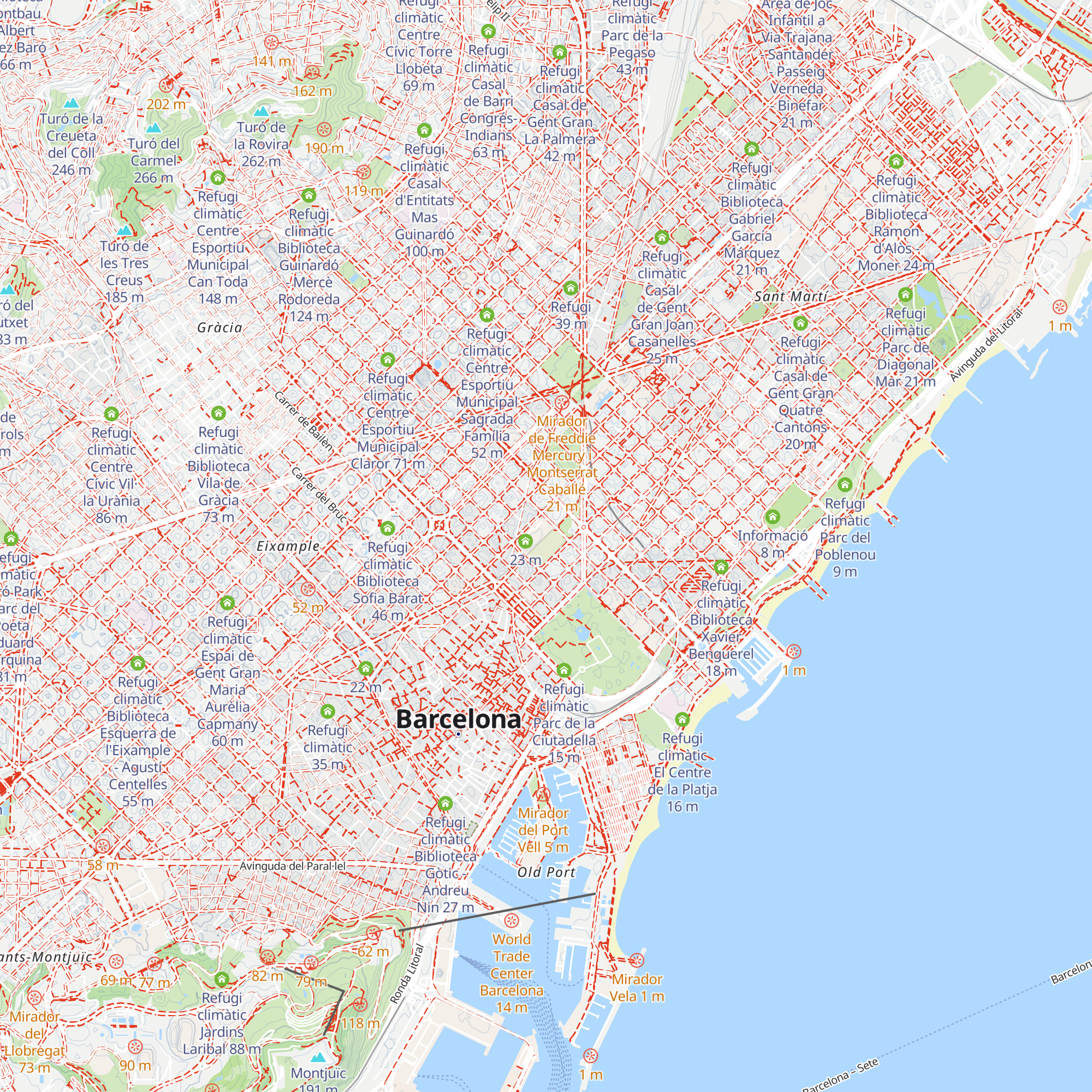 Refugi climàtic Parc de l'Estació del Nord map