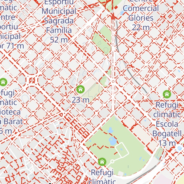 Map of Refugi climàtic Parc de l'Estació del Nord