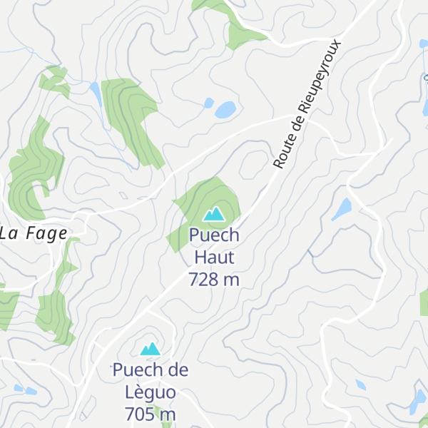 Map of Puech Haut