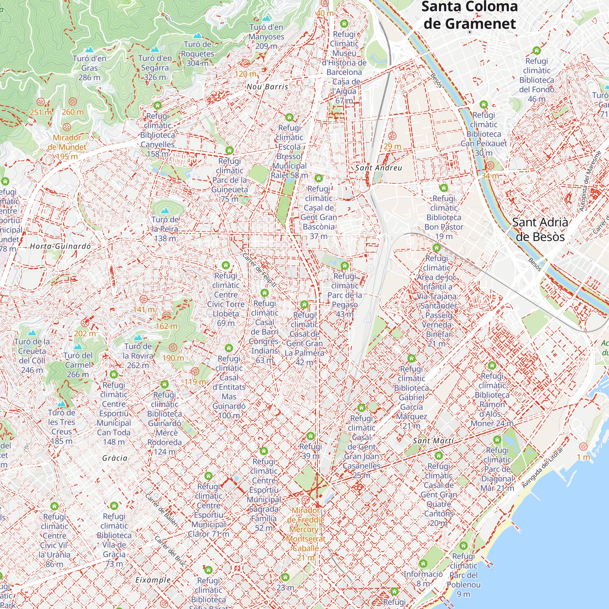Refugi climàtic Casal de Gent Gran La Palmera map