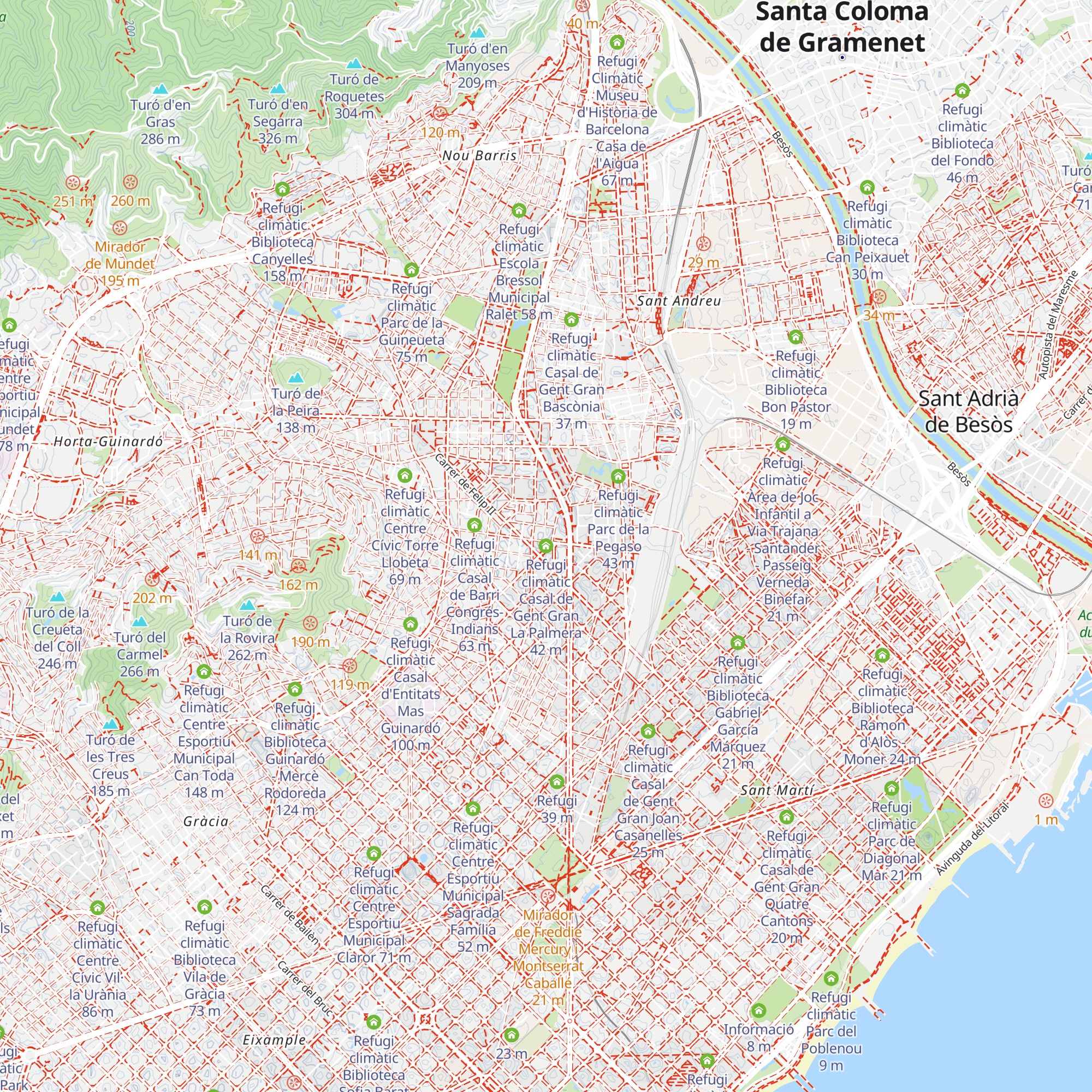 Refugi climàtic Casal de Gent Gran La Palmera map