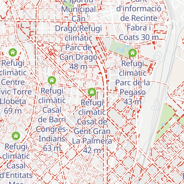 Map of Refugi climàtic Casal de Gent Gran La Palmera
