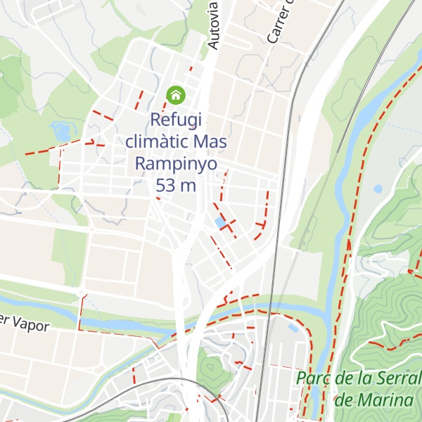 Map of Refugi climàtic Biblioteca Elisenda de Montcada
