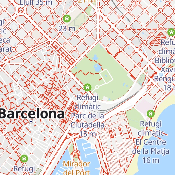 Map of Refugi climàtic Parc de la Ciutadella