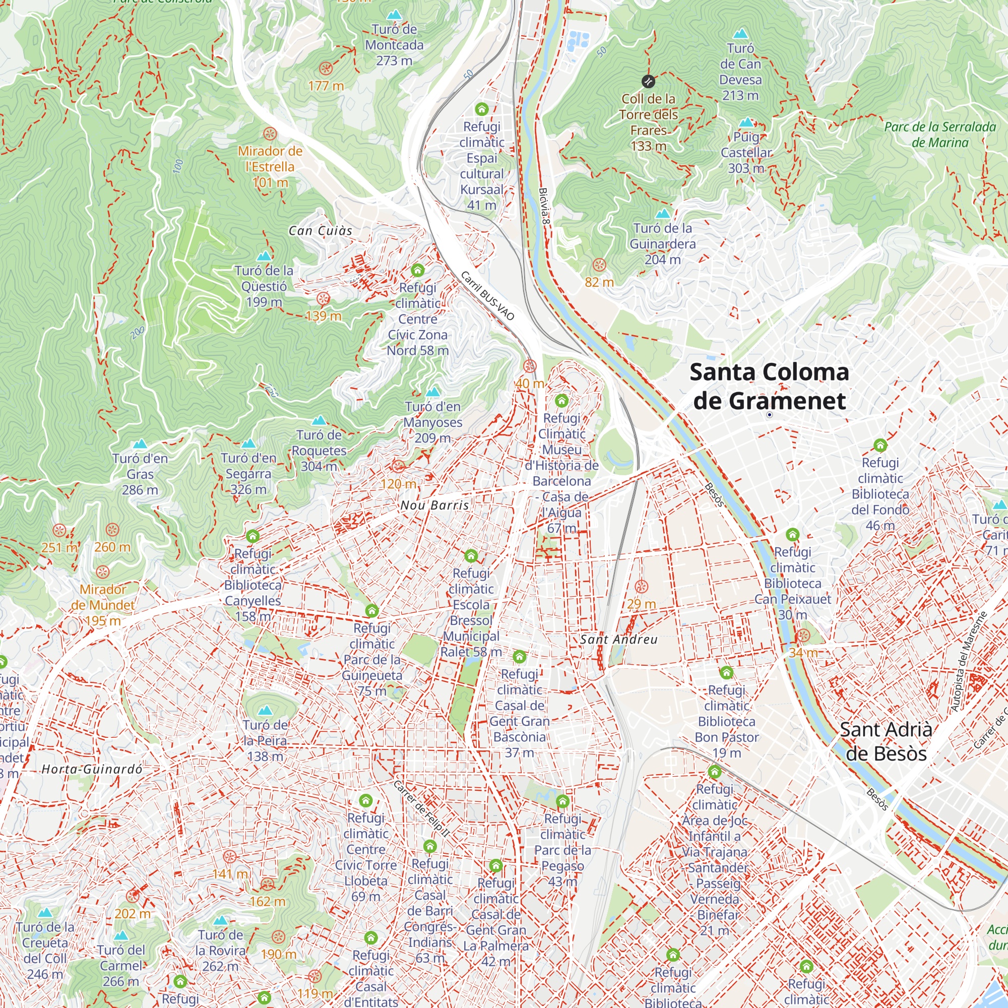 Refugi climàtic Escola Mercè Rodoreda map