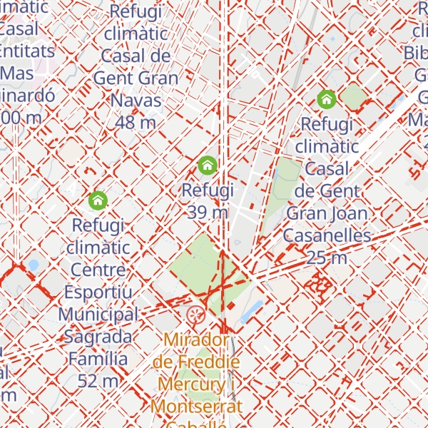 Map of Refugi climàtic Centre Esportiu Municipal Vintró - Joan Alentorn