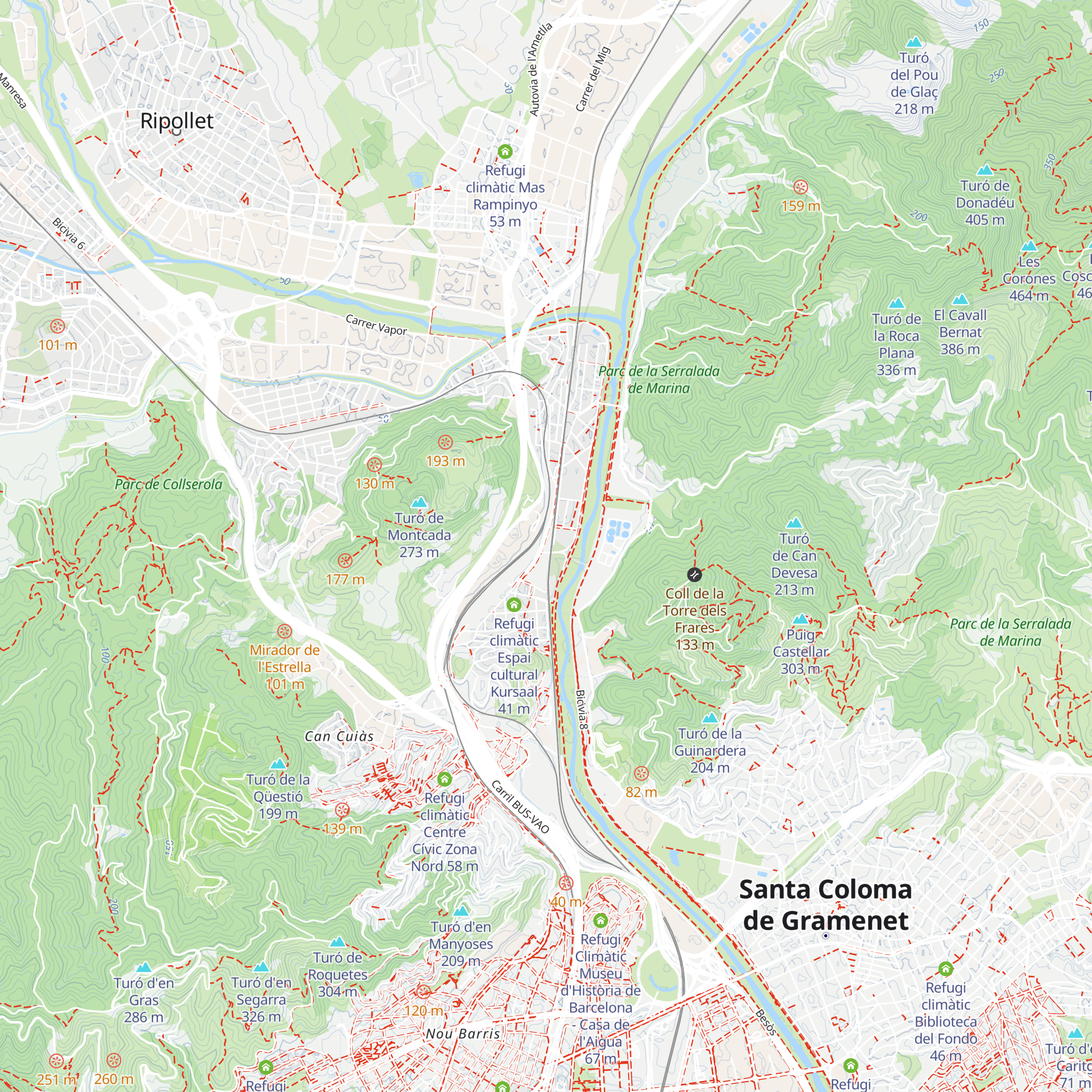 Refugi climàtic Casal de la Gent Gran Casa de la Mina map