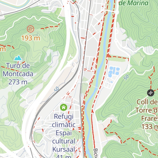 Map of Refugi climàtic Casal de la Gent Gran Casa de la Mina