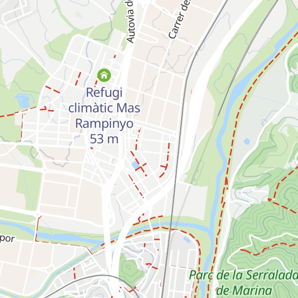 Map of Refugi climàtic Plaça de Joan Fuster