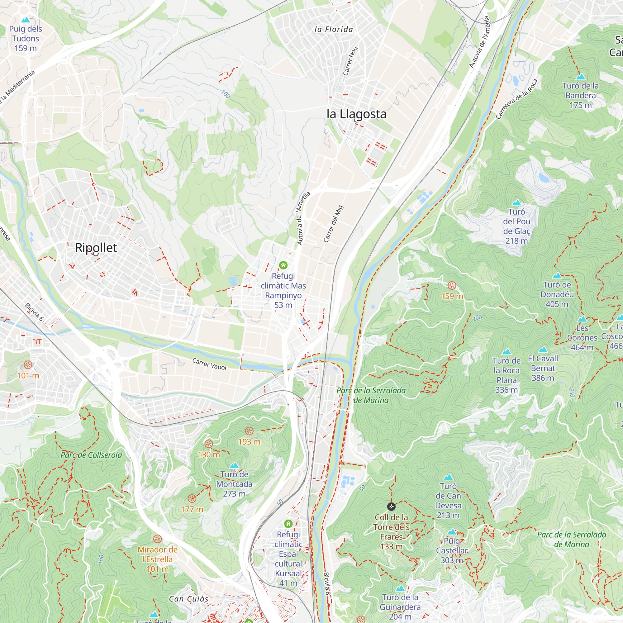 Refugi climàtic Plaça de Joan Fuster map
