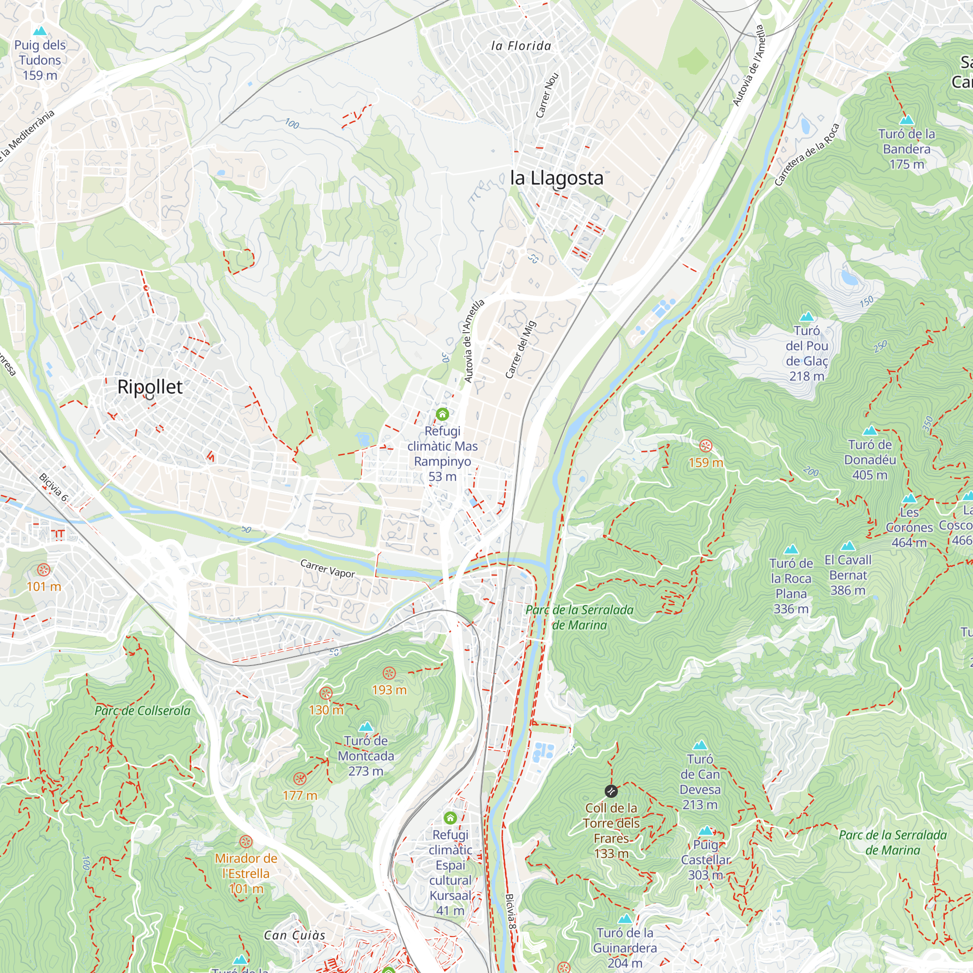 Refugi climàtic Plaça de Joan Fuster map
