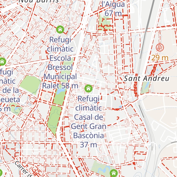 Map of Refugi climàtic Casal de Gent Gran Bascònia