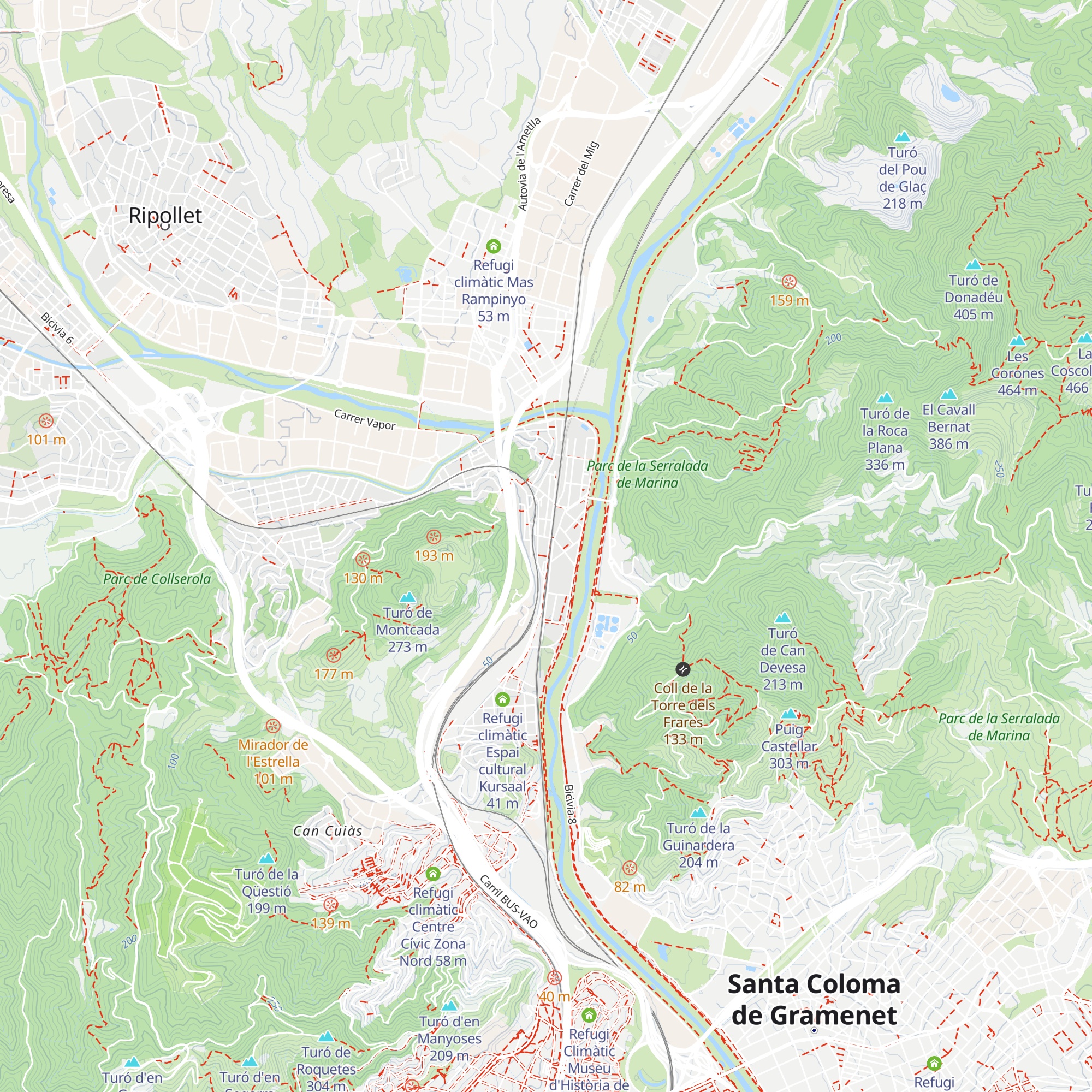 Refugi climàtic Ajuntament de Montcada i Reixac map