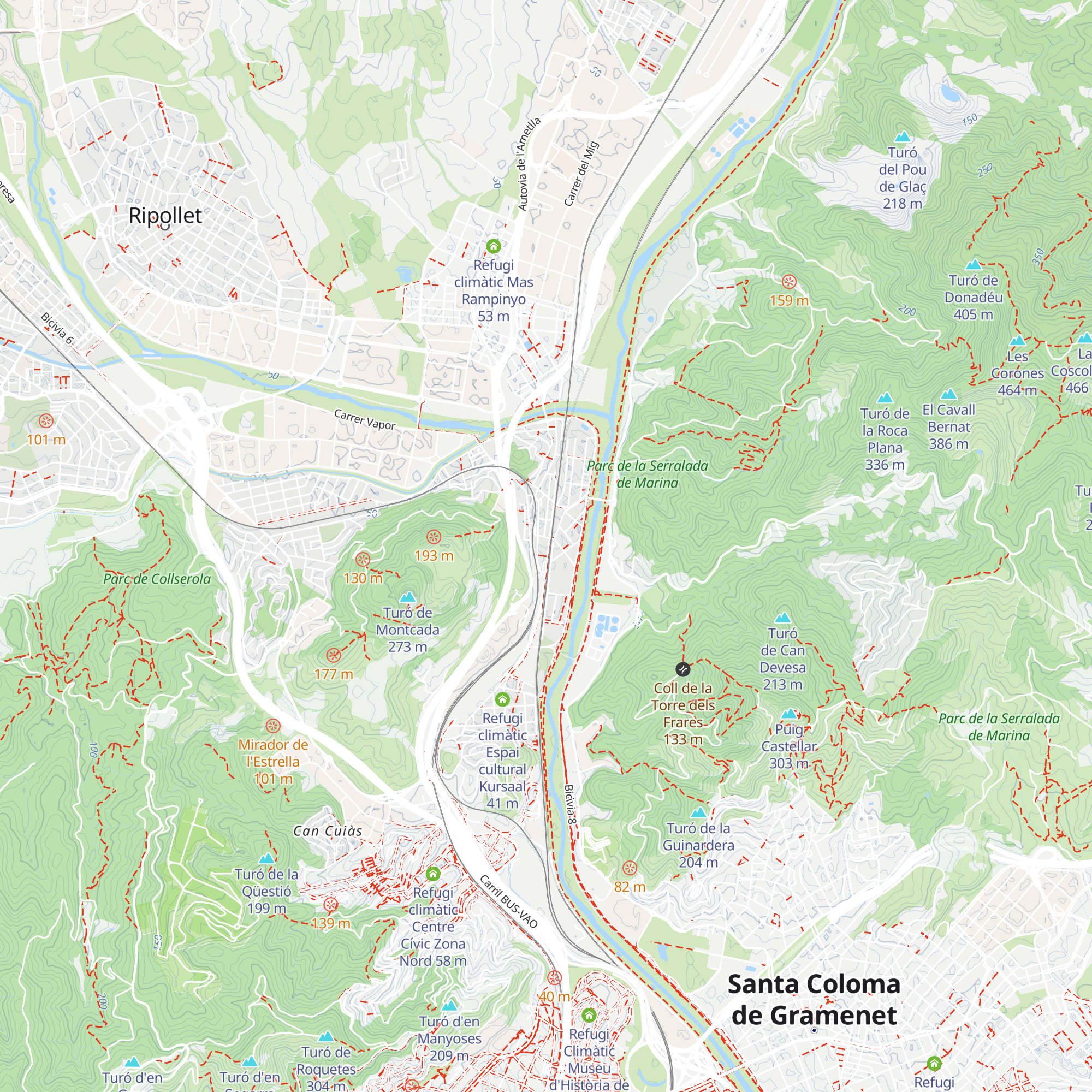 Refugi climàtic Ajuntament de Montcada i Reixac map