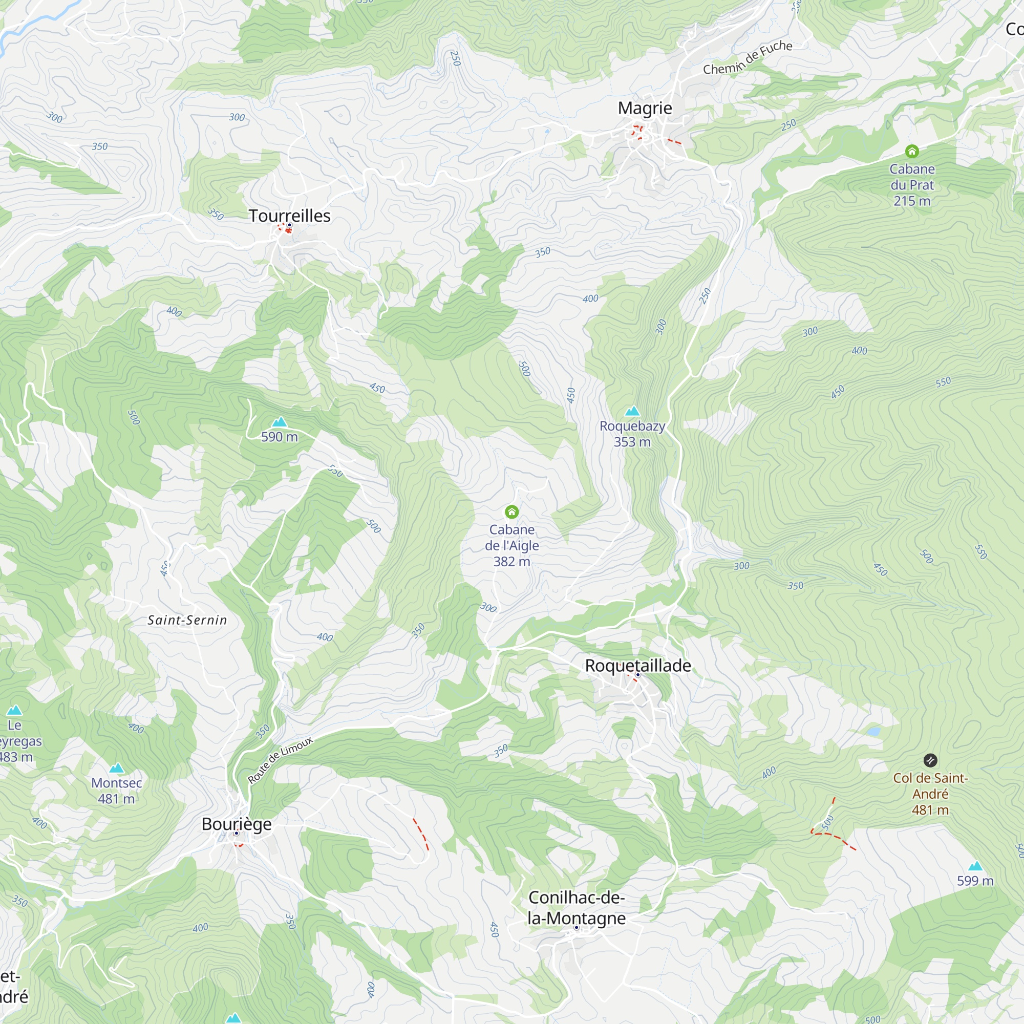 Cabane de l'Aigle map