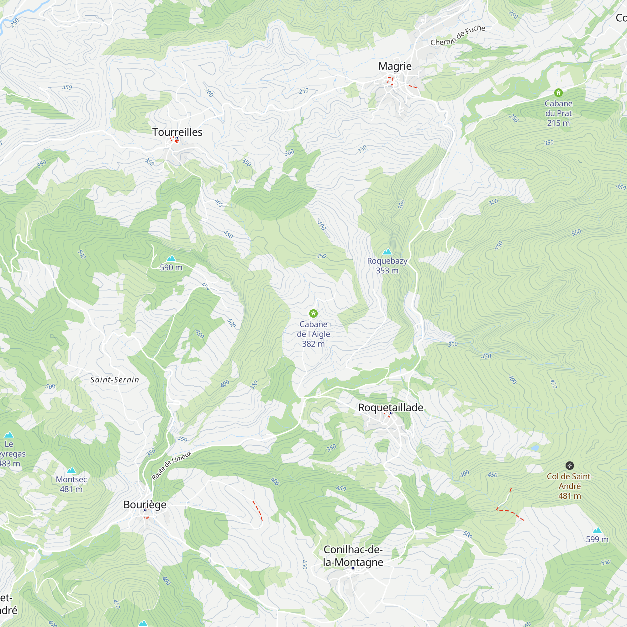 Cabane de l'Aigle map