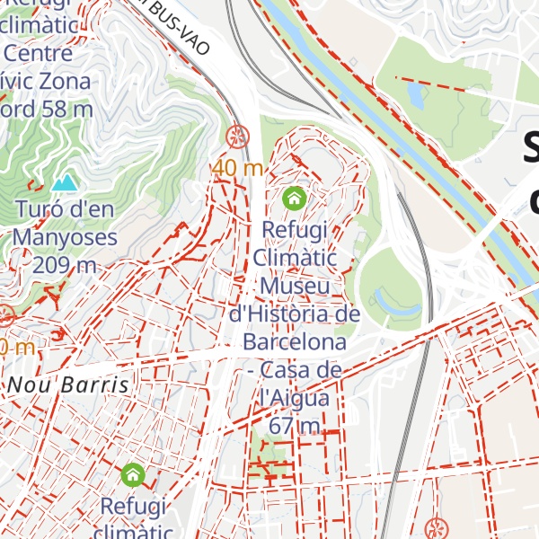 Map of Refugi climàtic Casal de Gent Gran de la Trinitat Vella