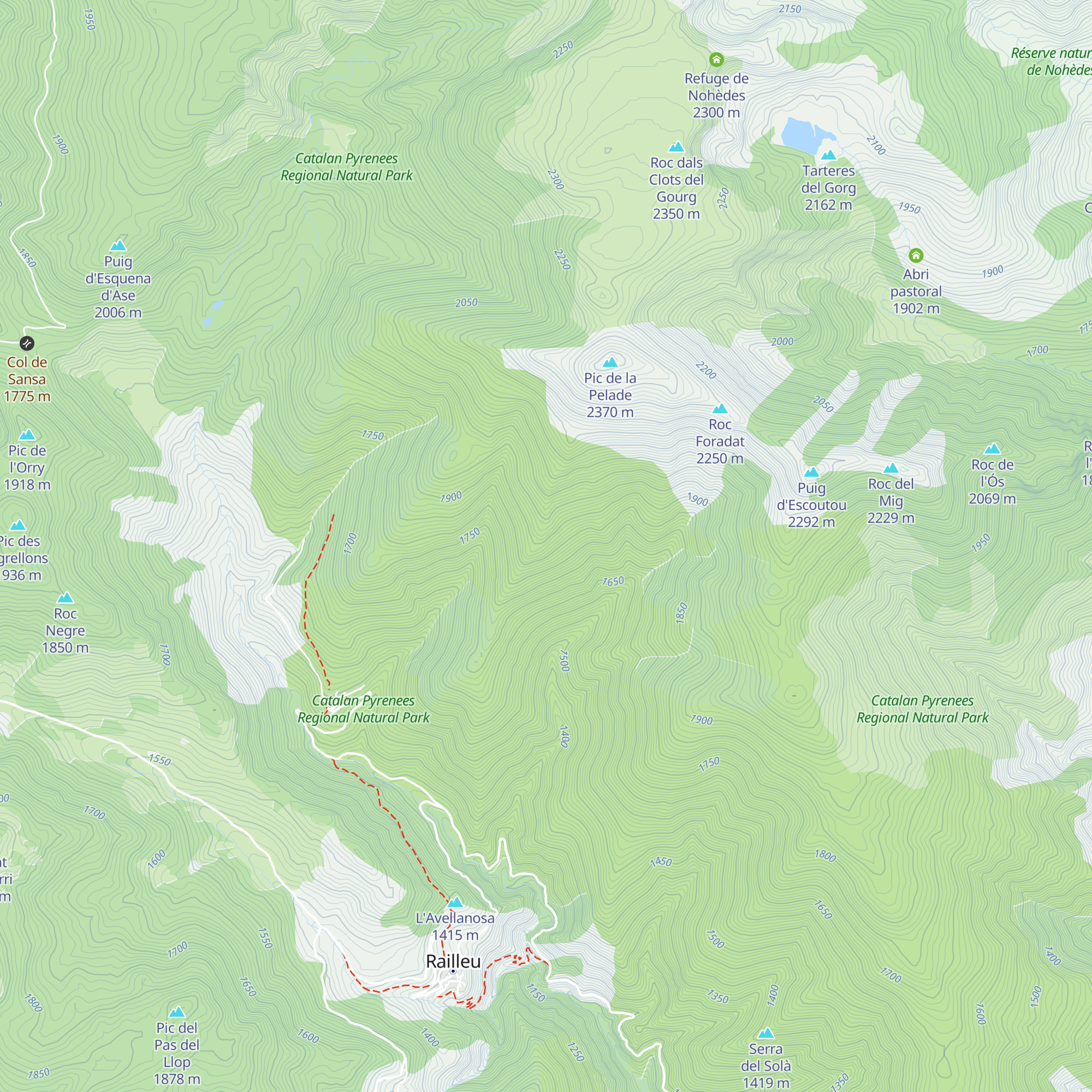Refuge de La Perdigoulière map