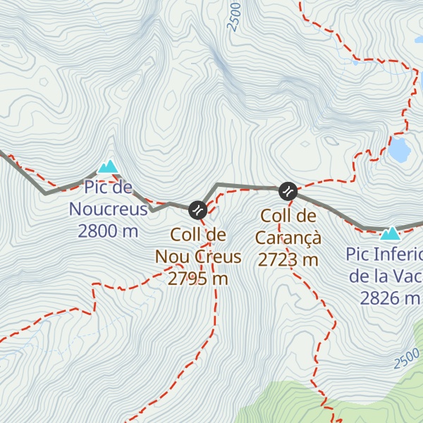 Map of Pic de la Fossa del Gegant