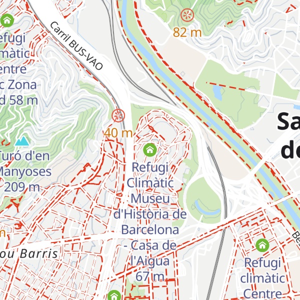 Map of Refugi Climàtic Museu d'Història de Barcelona - Casa de l'Aigua
