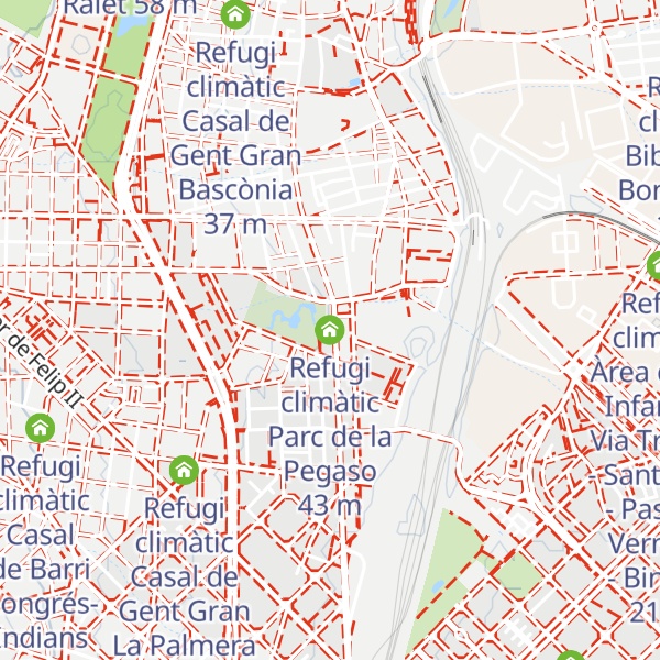 Map of Refugi climàtic Parc de la Pegaso