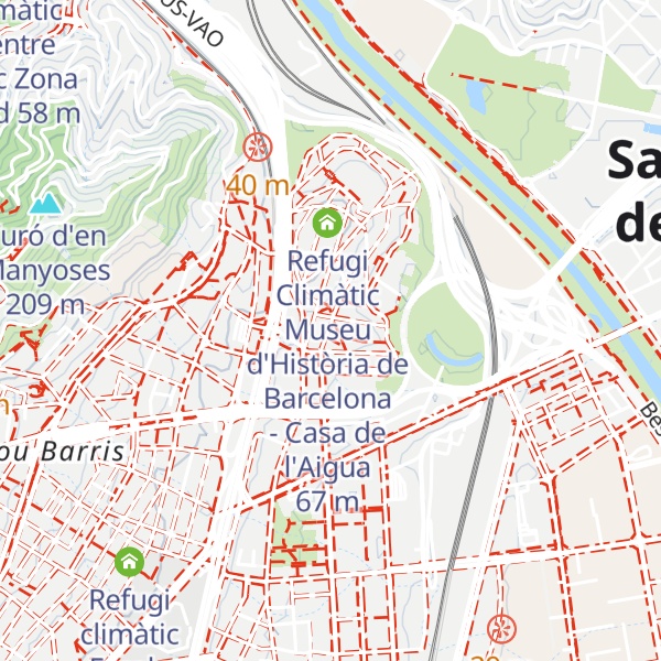 Map of Refugi climàtic Biblioteca Trinitat Vella - J. Barbero
