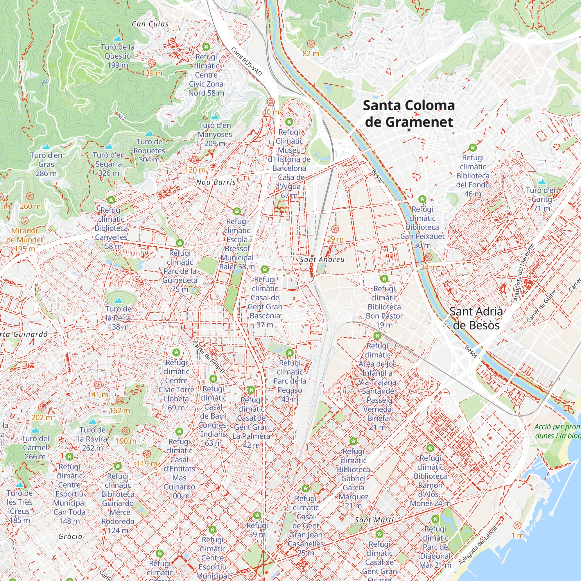 Refugi climàtic Escola Can Fabra map