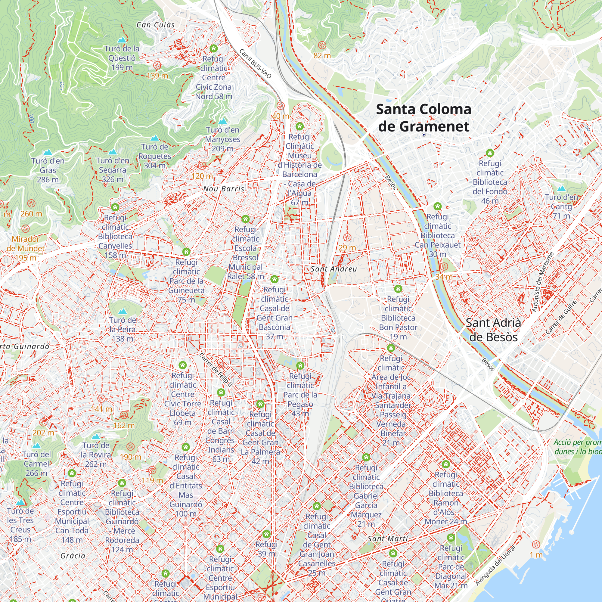 Refugi climàtic Escola Can Fabra map