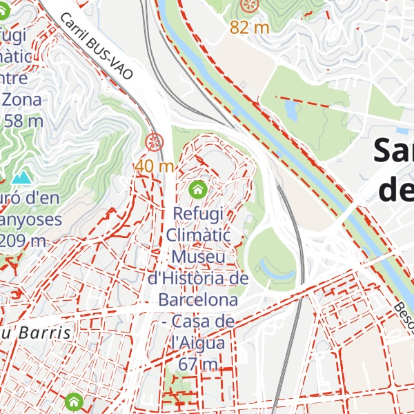 Map of Refugi climàtic Centre Cívic Trinitat Vella