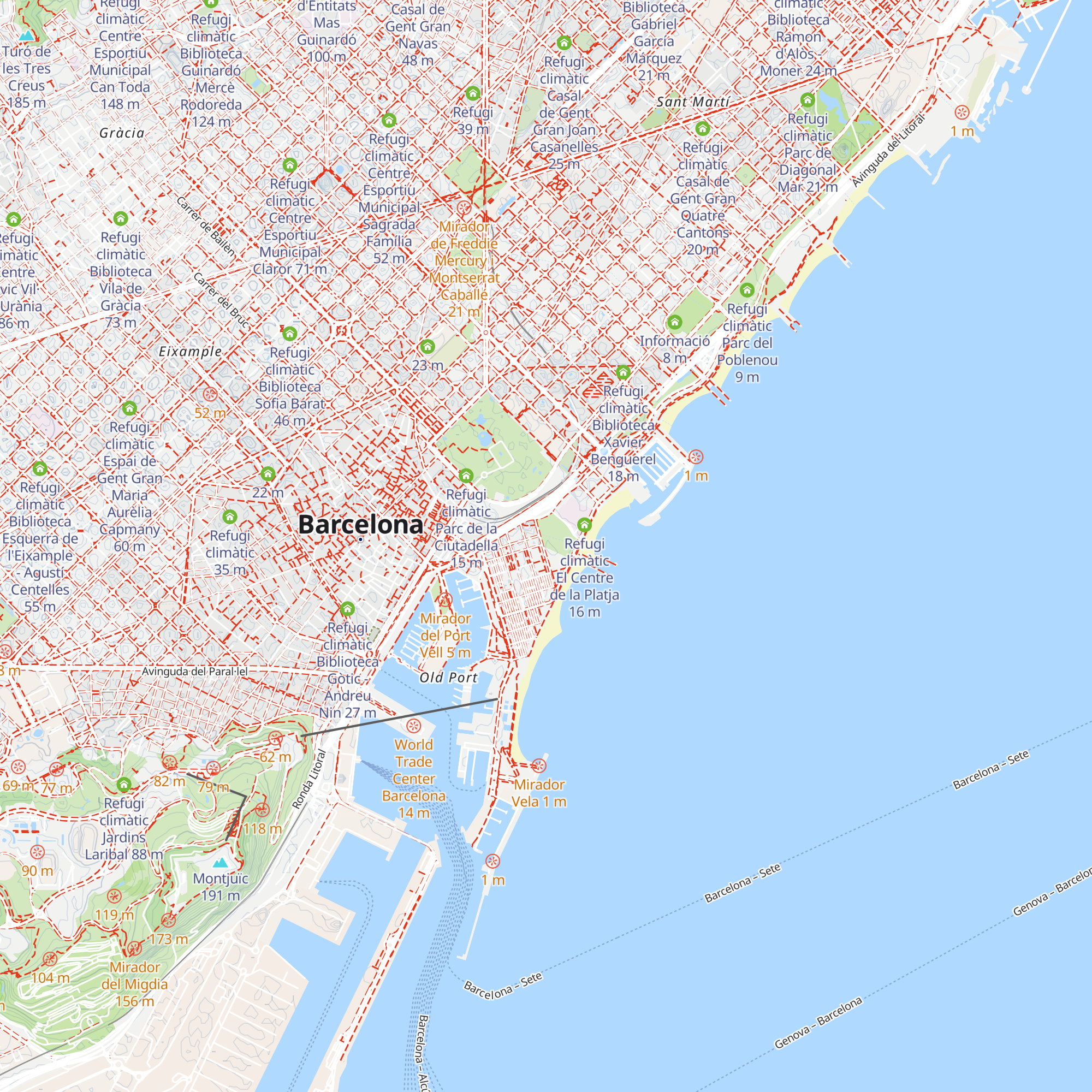 Refugi climàtic Centre d'Educació Ambiental La Fàbrica del Sol map
