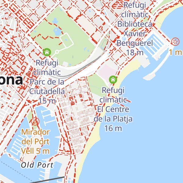 Map of Refugi climàtic Centre d'Educació Ambiental La Fàbrica del Sol
