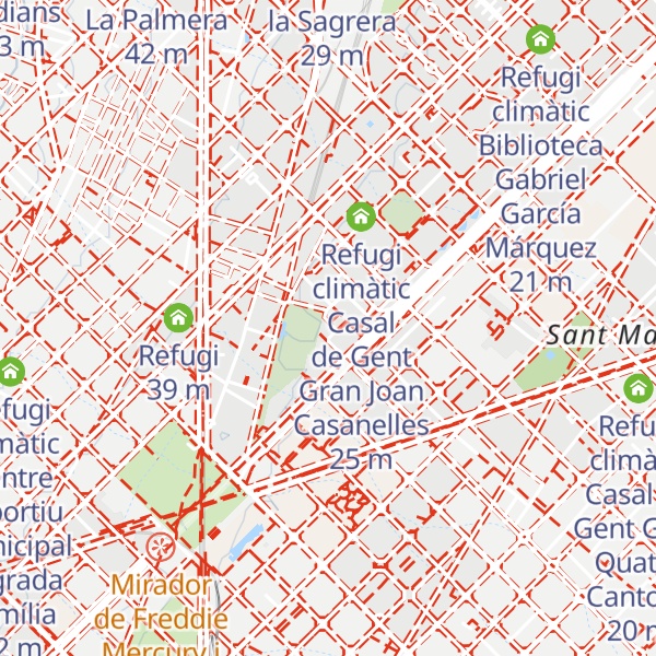 Map of Refugi climàtic Casal de Gent Gran Parc del Clot