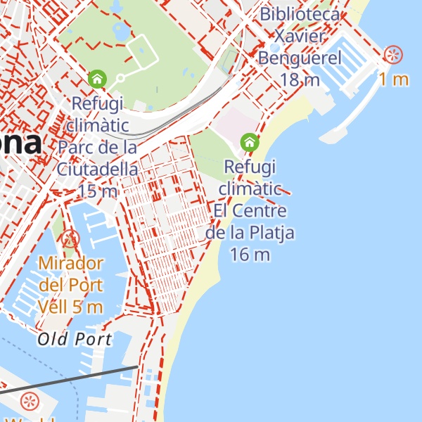 Map of Refugi climàtic Centre Cívic Barceloneta
