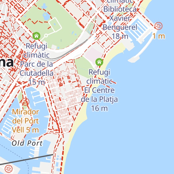 Map of Refugi climàtic Escola Bressol Municipal La Mar
